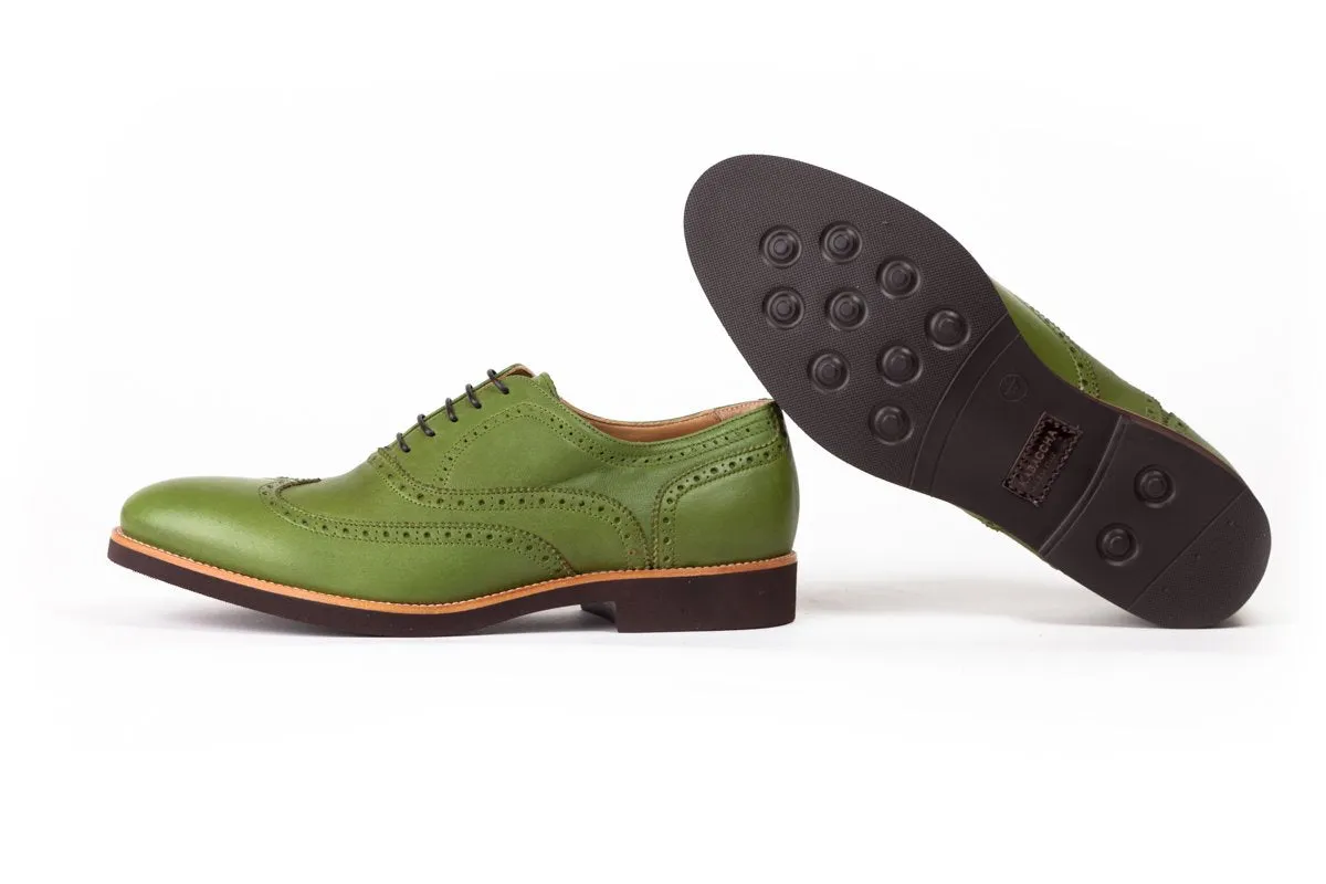 2017 Men's Green & Brown Brogue Wingtip