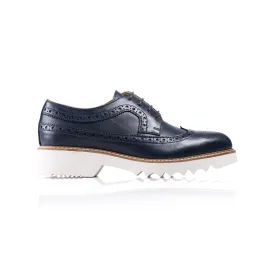 2017 Women's Navy Brogue Wingtip