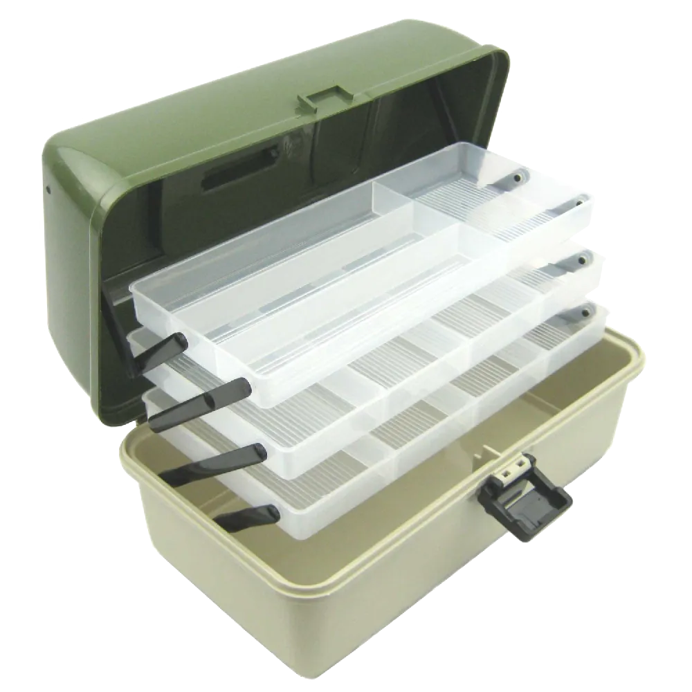 Ace Angling 3 Tray Cantilever Fishing Tackle Tough Box