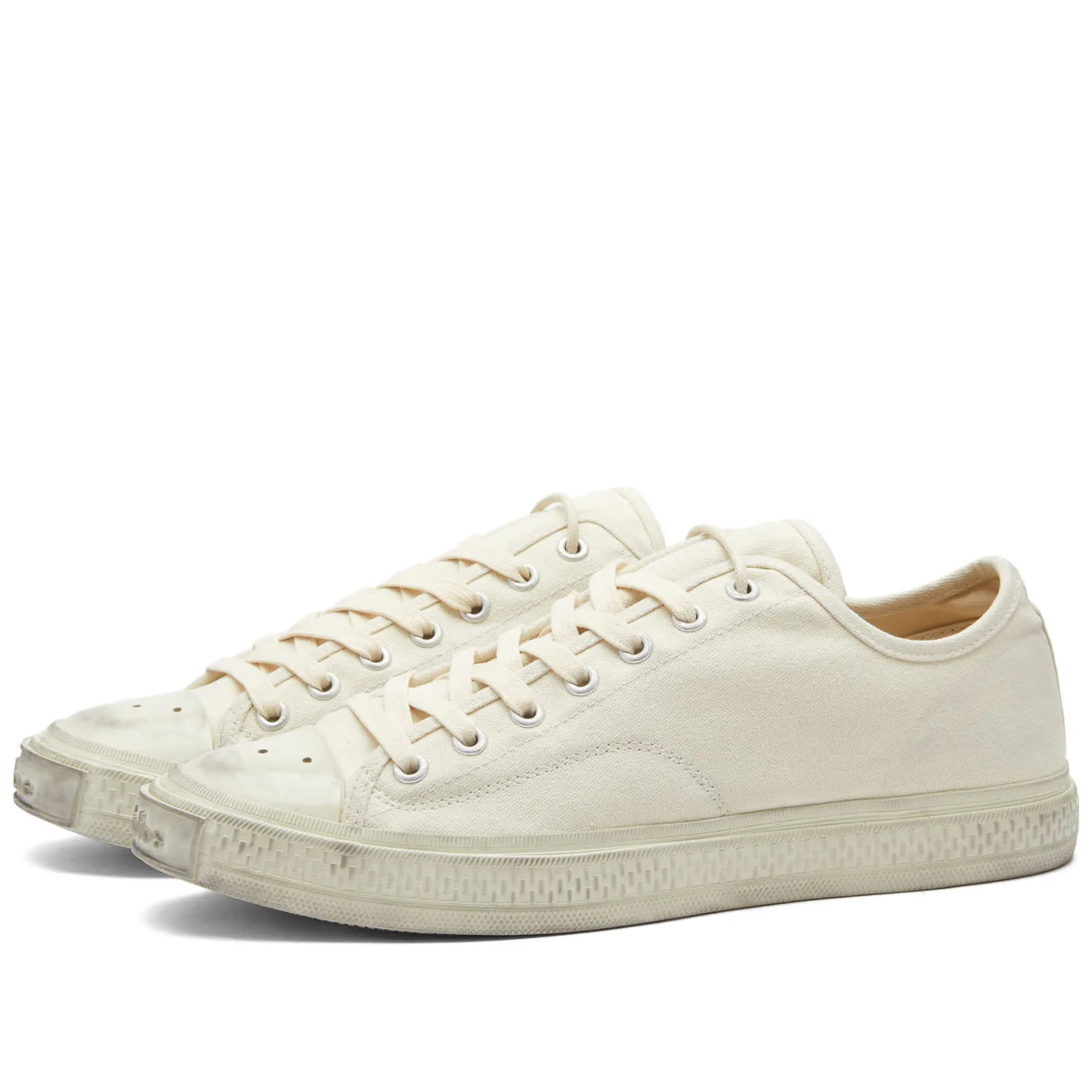 Acne Studios Ballow Soft Tumbled Tag Sneakers, white