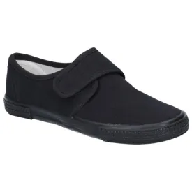 ALEX Touch Fasten Plimsolls Black