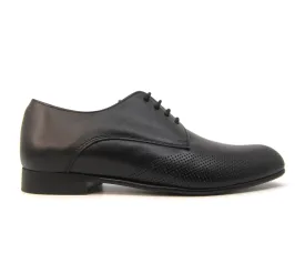 Andanines Black Wingtip Perf Laced Dress Shoe