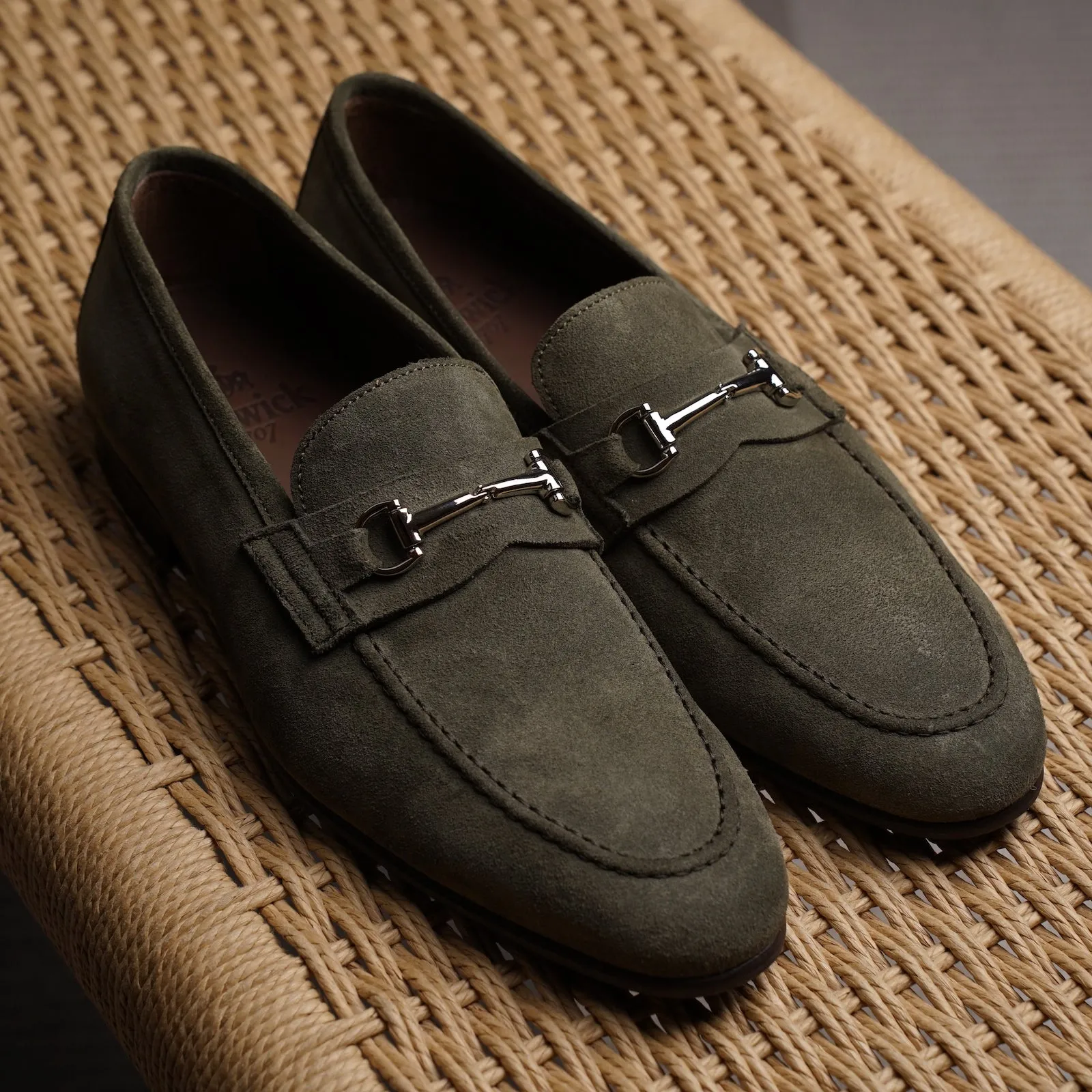 Blake Bit Loafer - Olive Suede