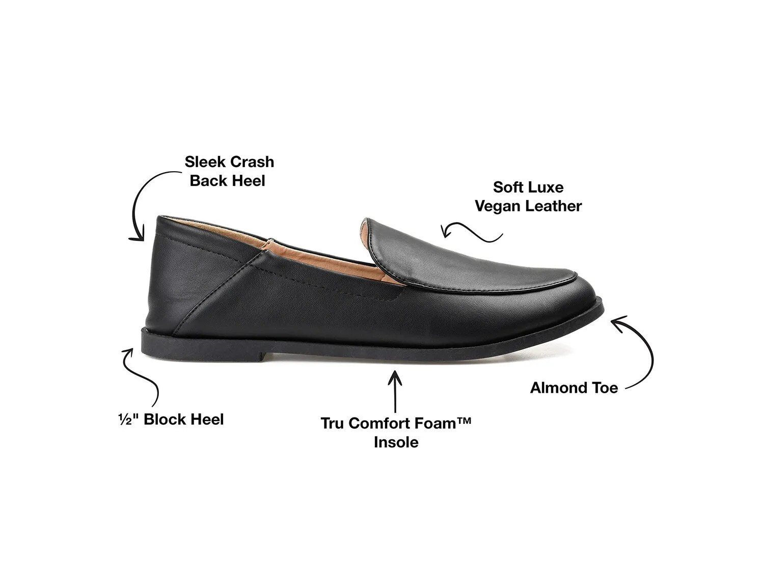 Corinne loafers from the Journee Journee Collection, black