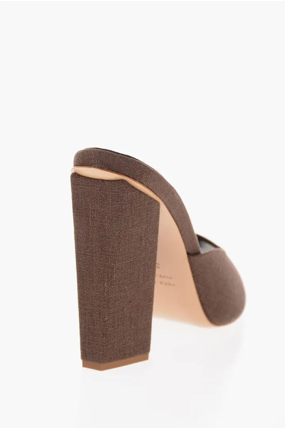 Giaborghini GIA COUTURE Open Toe Linen ROSIE Mules