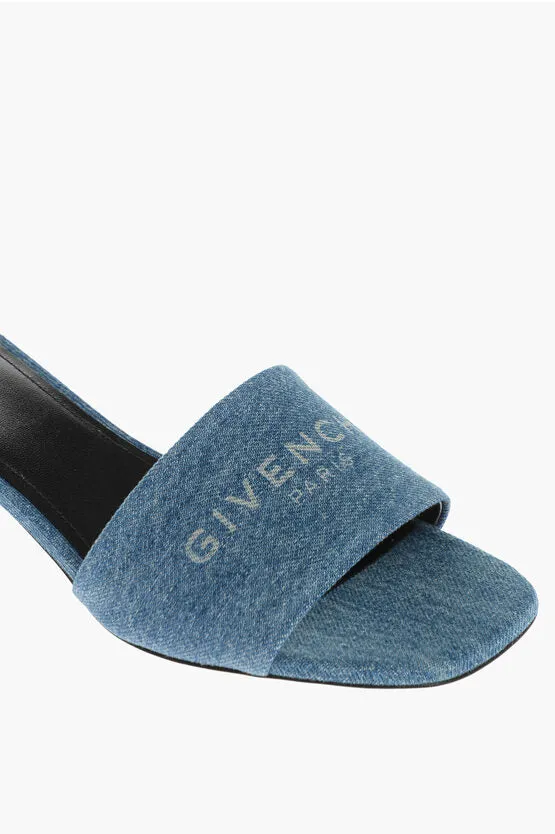 Givenchy Denim Sandals with Jacquard Logo