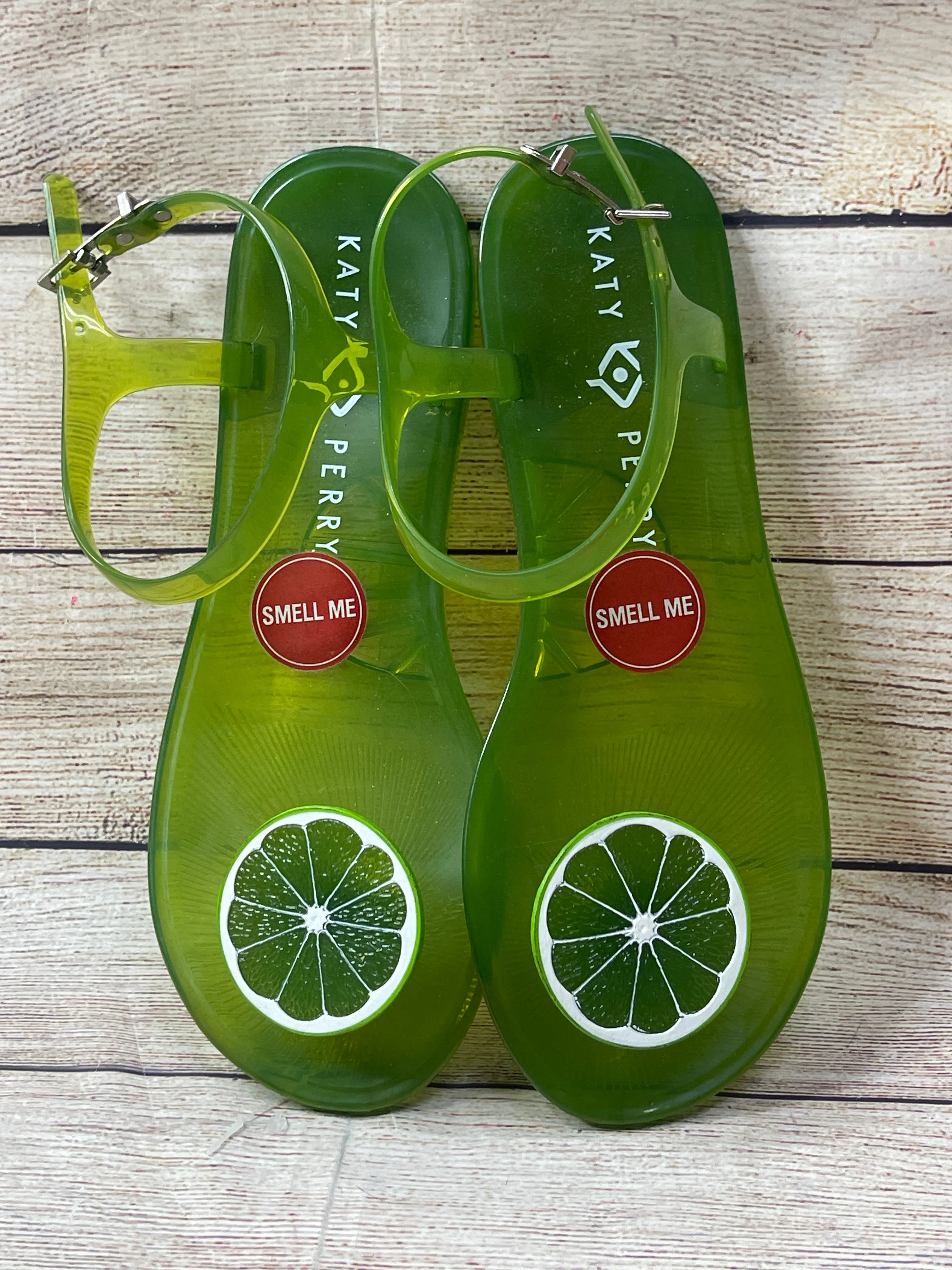 Green Sandals Flip Flops Cmb, Size 8