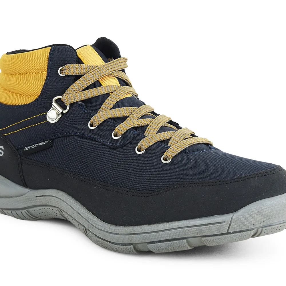 Healers Sports Navy Blue Trekking Lacing Shoes For Men RACE-2 By Liberty