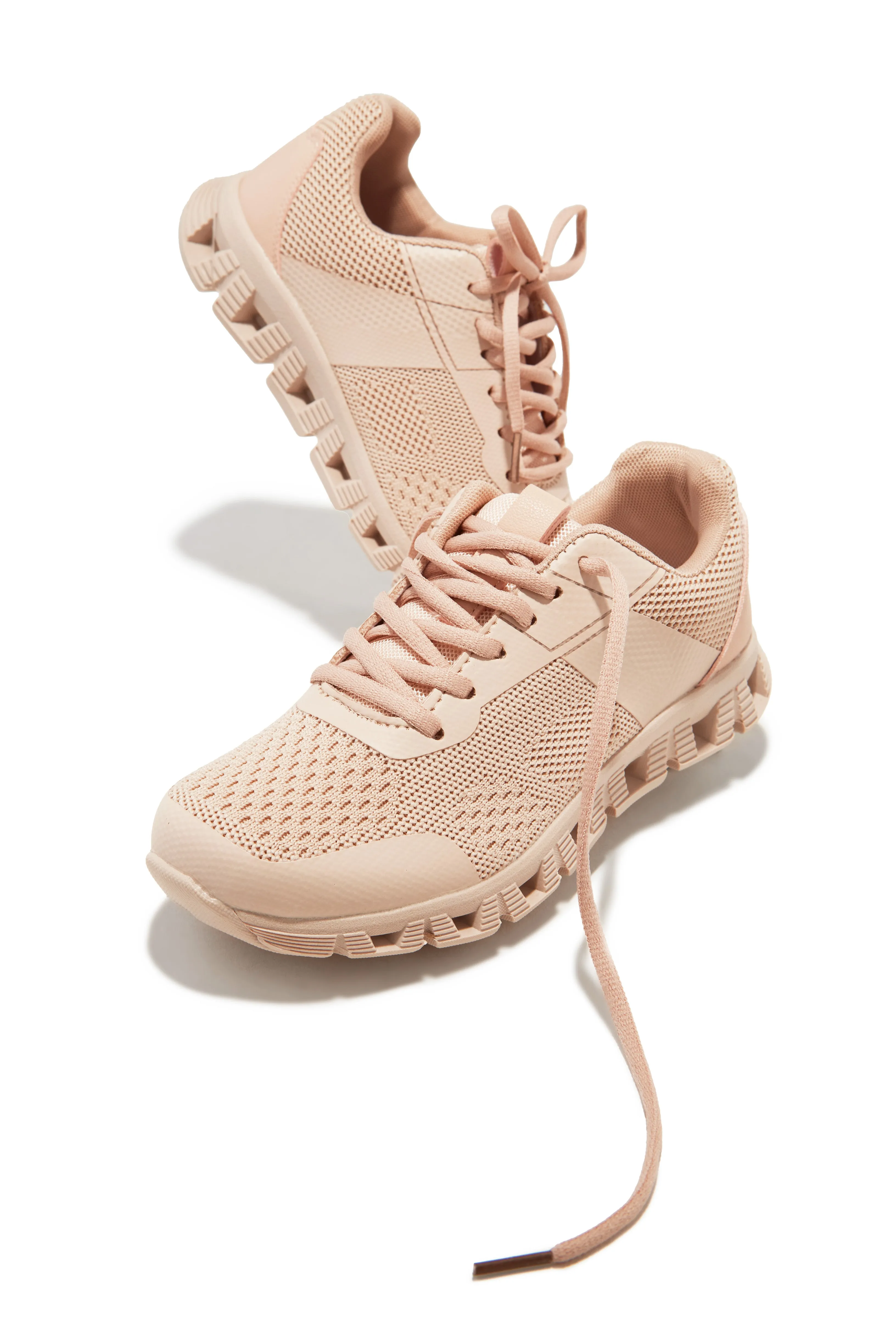 Jet Setter Lace Up Sneakers - Pink