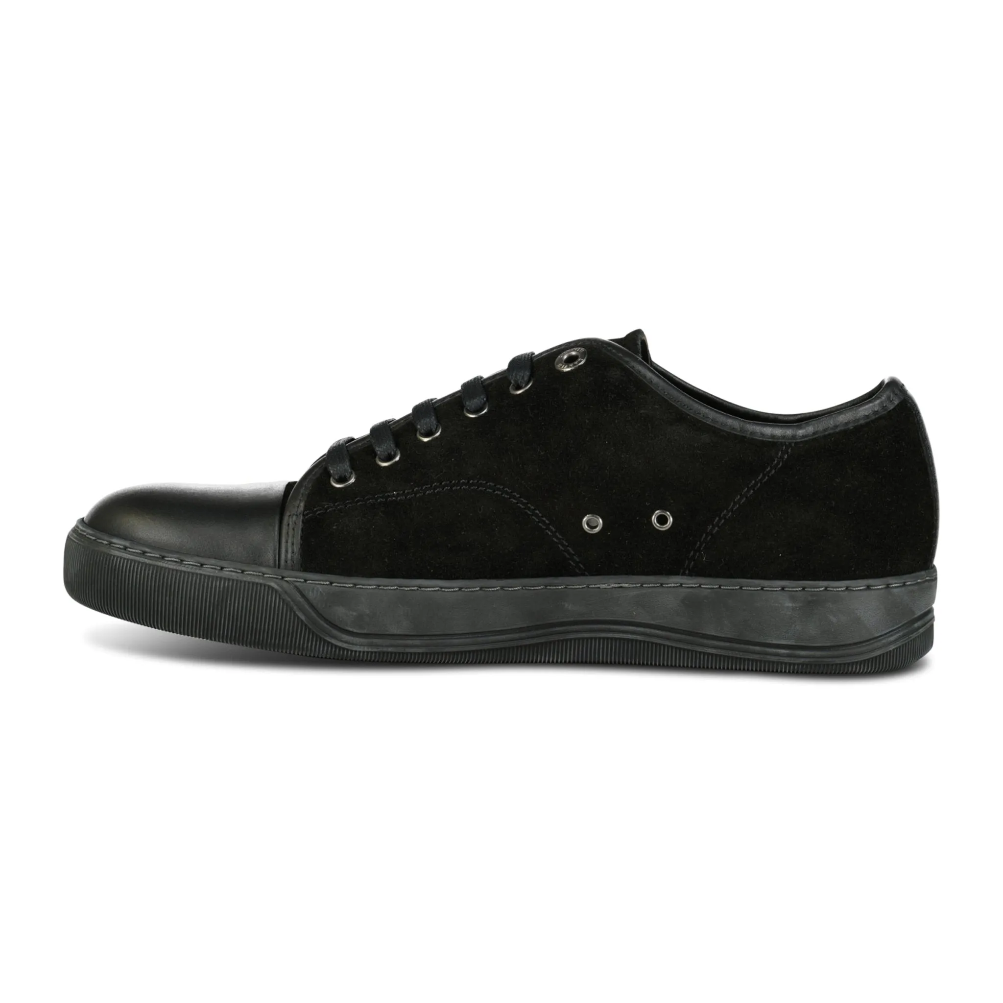 LANVIN Low-Top Patent Toe Trainer Black