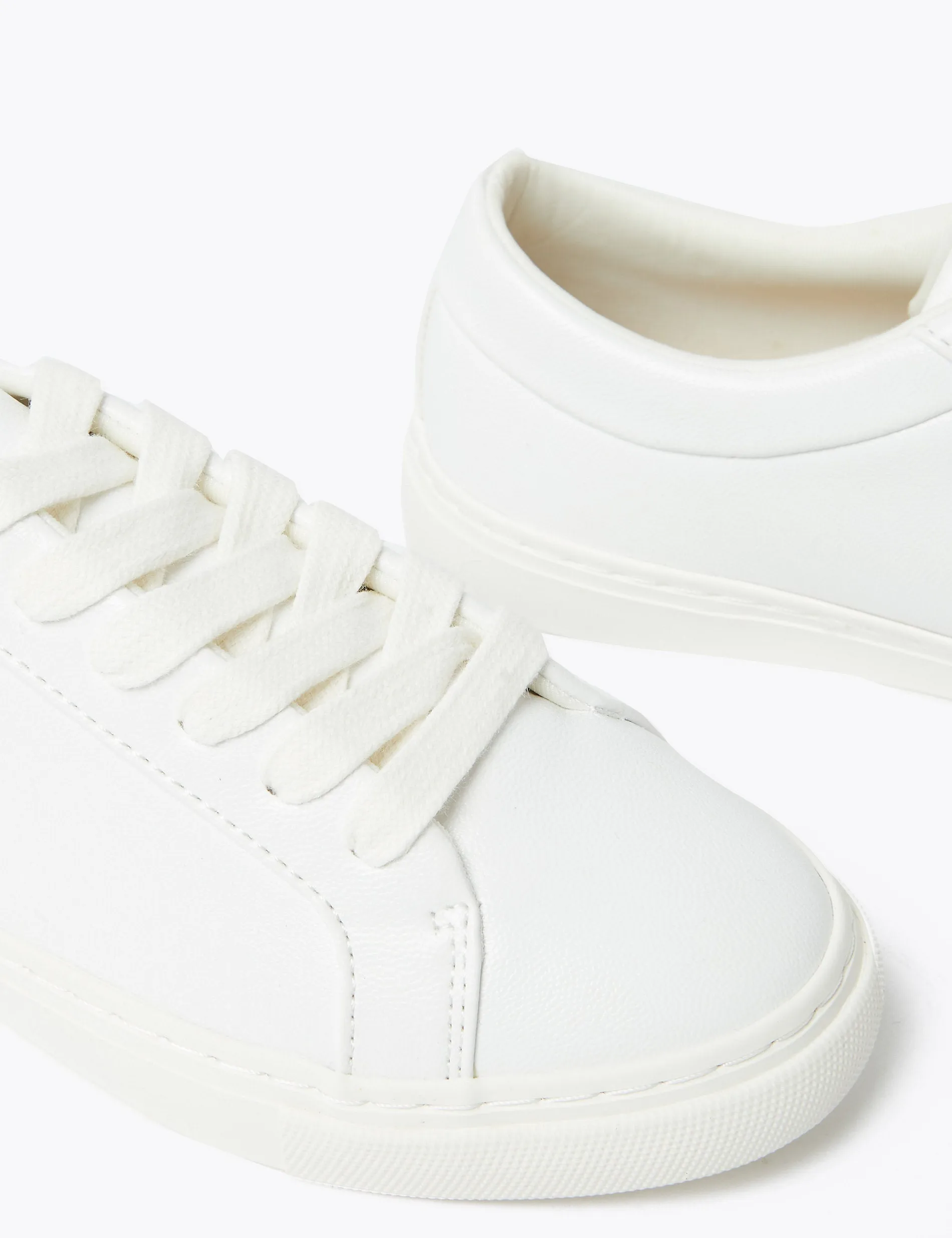 Marks & Spencer lace-up sneakers, white