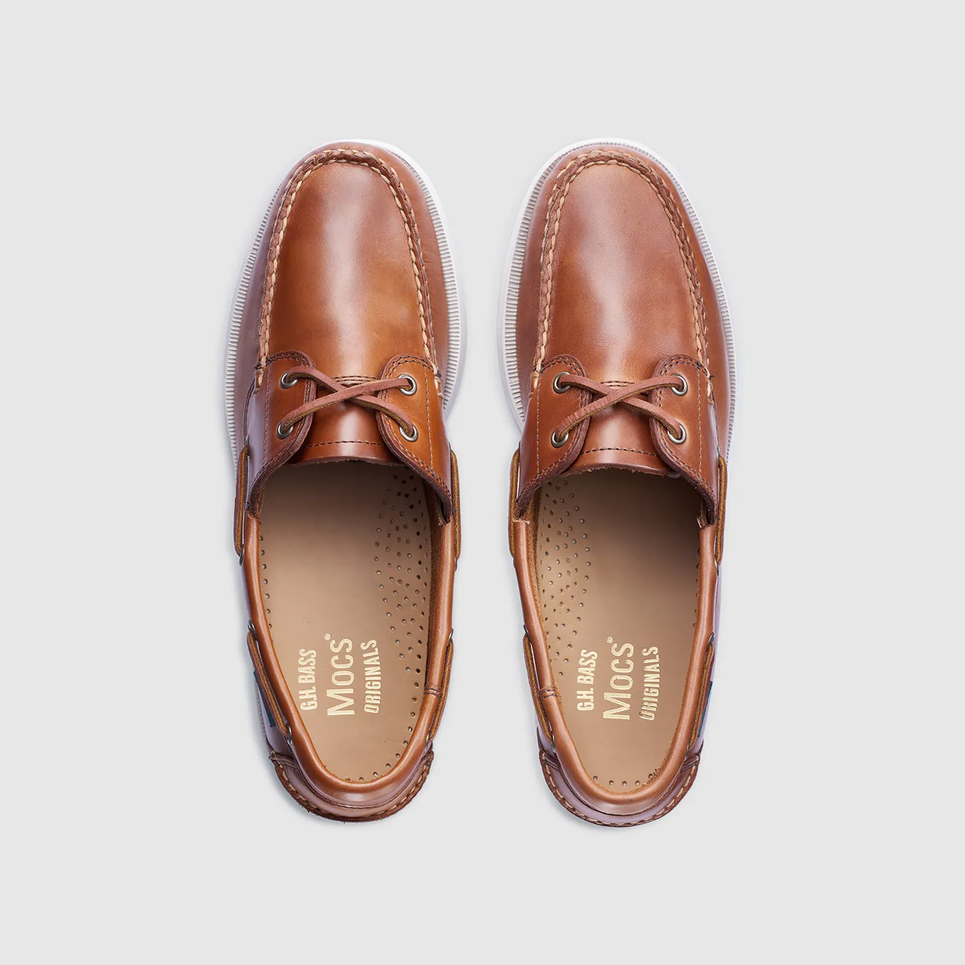 Mens Leather Hampton Boat Shoe