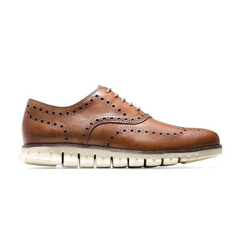 Men's ZEROGRAND Wingtip Oxford British Tan