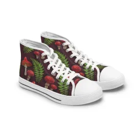 Mushroom Fern Forest Women's High Top Sneakers