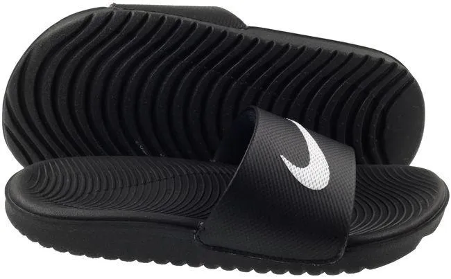 Nike Shoes Kids Kawa Slides Black White