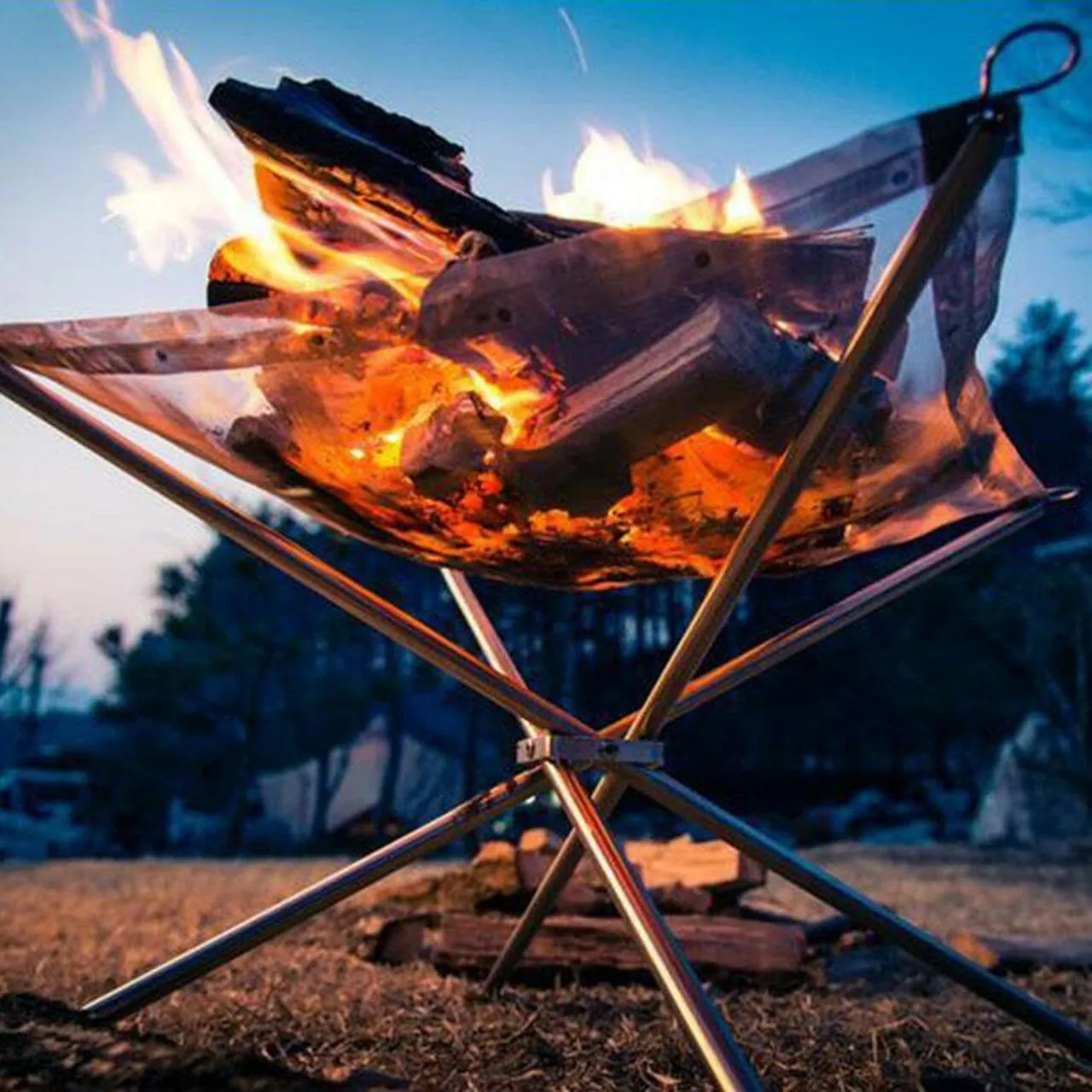 Outdoor Portable Stainless Steel Mesh Fire Pits Burner