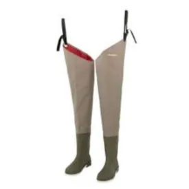 Snowbee 150D Rip-Stop Nylon PVC Thigh Booted Waders (olive box)