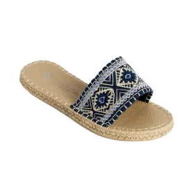 SPARTINA 449 PEEPLES SONG BOHO EMBROIDERY - WOMENS CABANA SLIDE