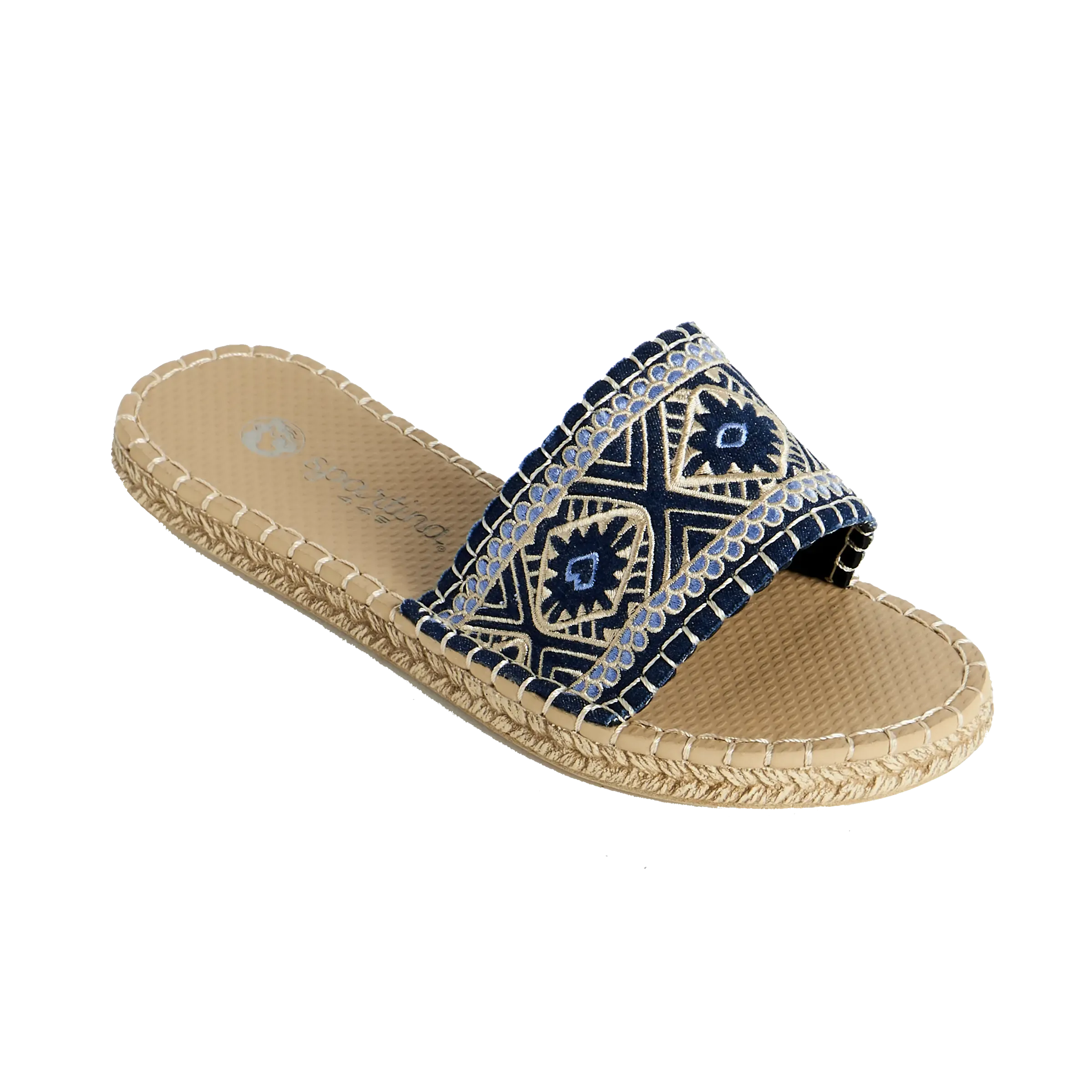 SPARTINA 449 PEEPLES SONG BOHO EMBROIDERY - WOMENS CABANA SLIDE