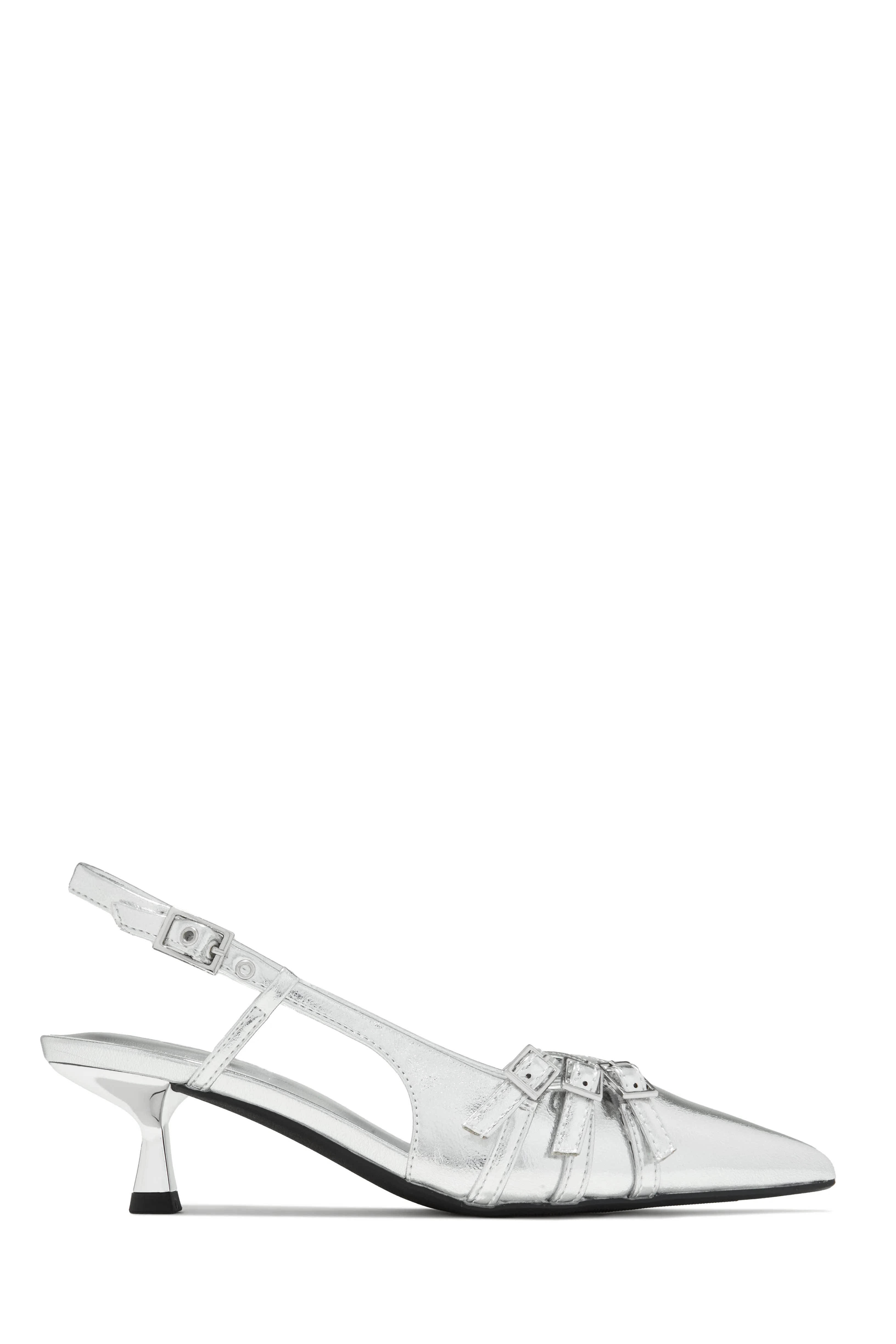 Stassia Kitten Heels - Silver