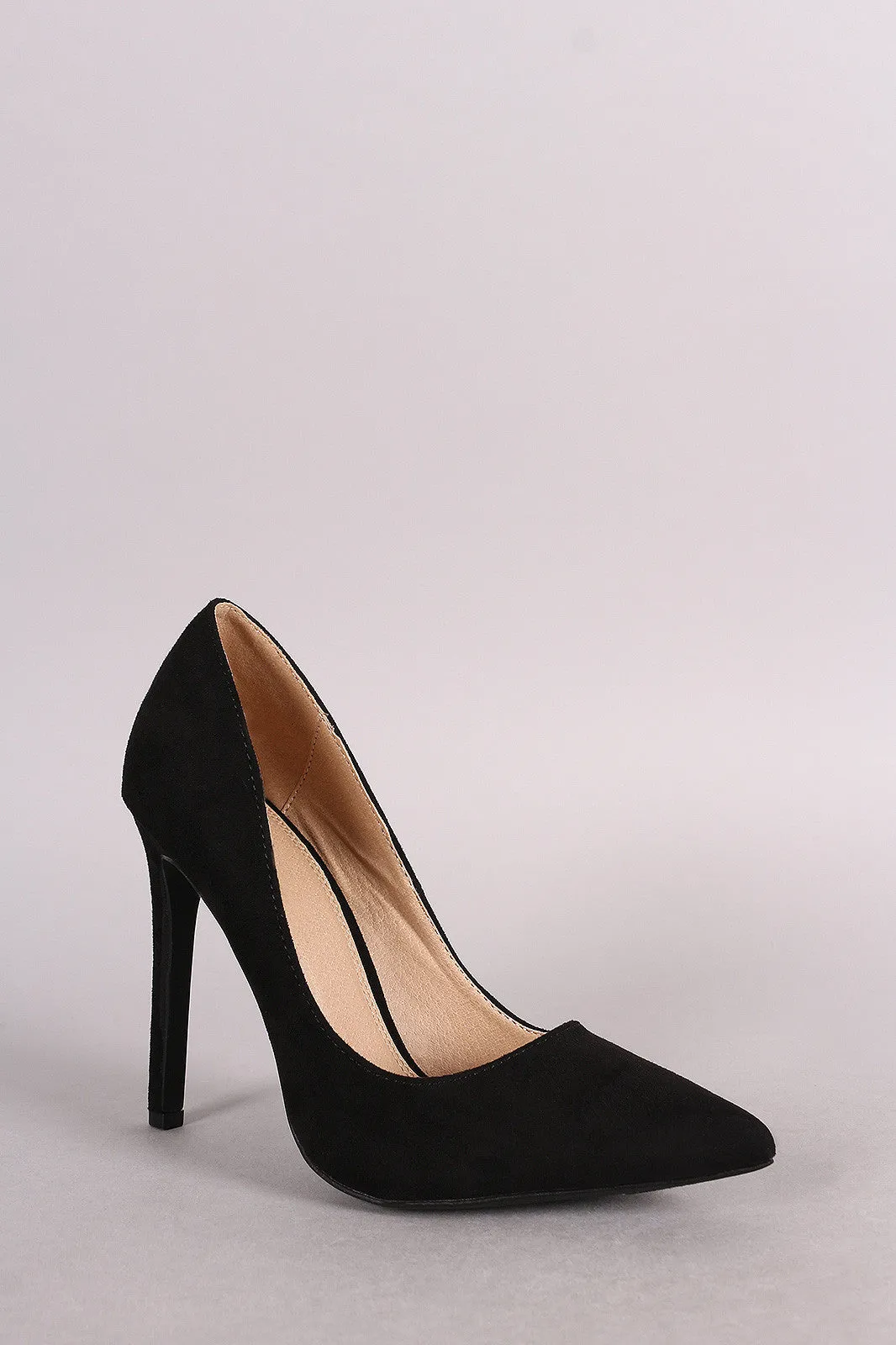 Suede Pointy Toe Stiletto Pump