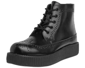 T.U.K BLACK BROGUE WINGTIP VIVA LOW CREEPER BOOT