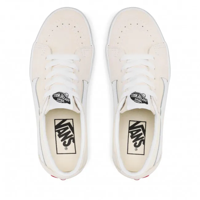 Vans Unisex Sk8 Low Plimsolls Shoes - Classic White / True White