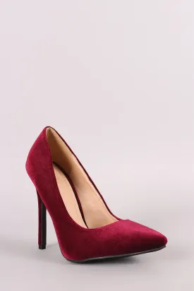 Velvet Pointy Toe Stiletto Pump