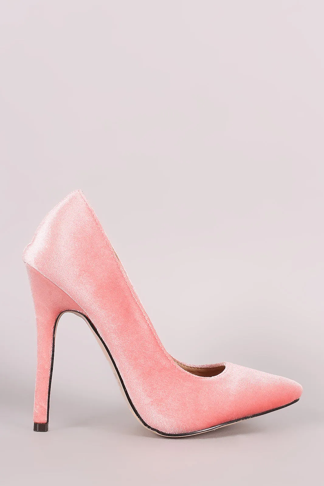 Velvet Pointy Toe Stiletto Pump